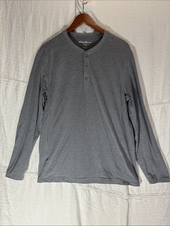 Eddie Bauer Other - Eddie Bauer Men's Grey FreeDry Adventurer Long Sleeve Henley Shirt Size M